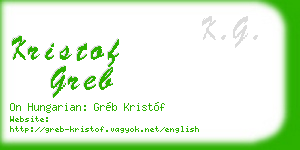 kristof greb business card